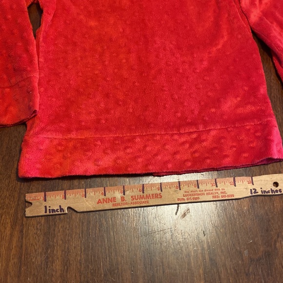 Girls red jacket size 5 smock dot kids brand zipper front pockets hood very soft - Picture 10 of 13